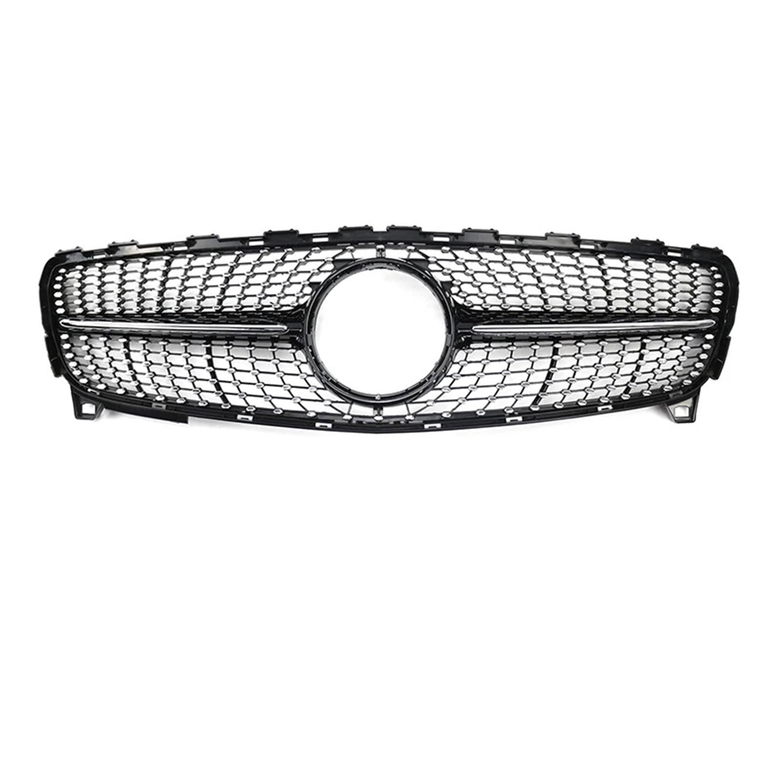 Auto Front Kühlergrille Für Benz A-KLASSE W176 2013-2018 A180 A200 A250 GTR Diamant Stil Auto Vorderen Stoßfänger Gitter Haube Mesh Auto Kühlergrill(16-18 Diamond Black) von Dtbdfak