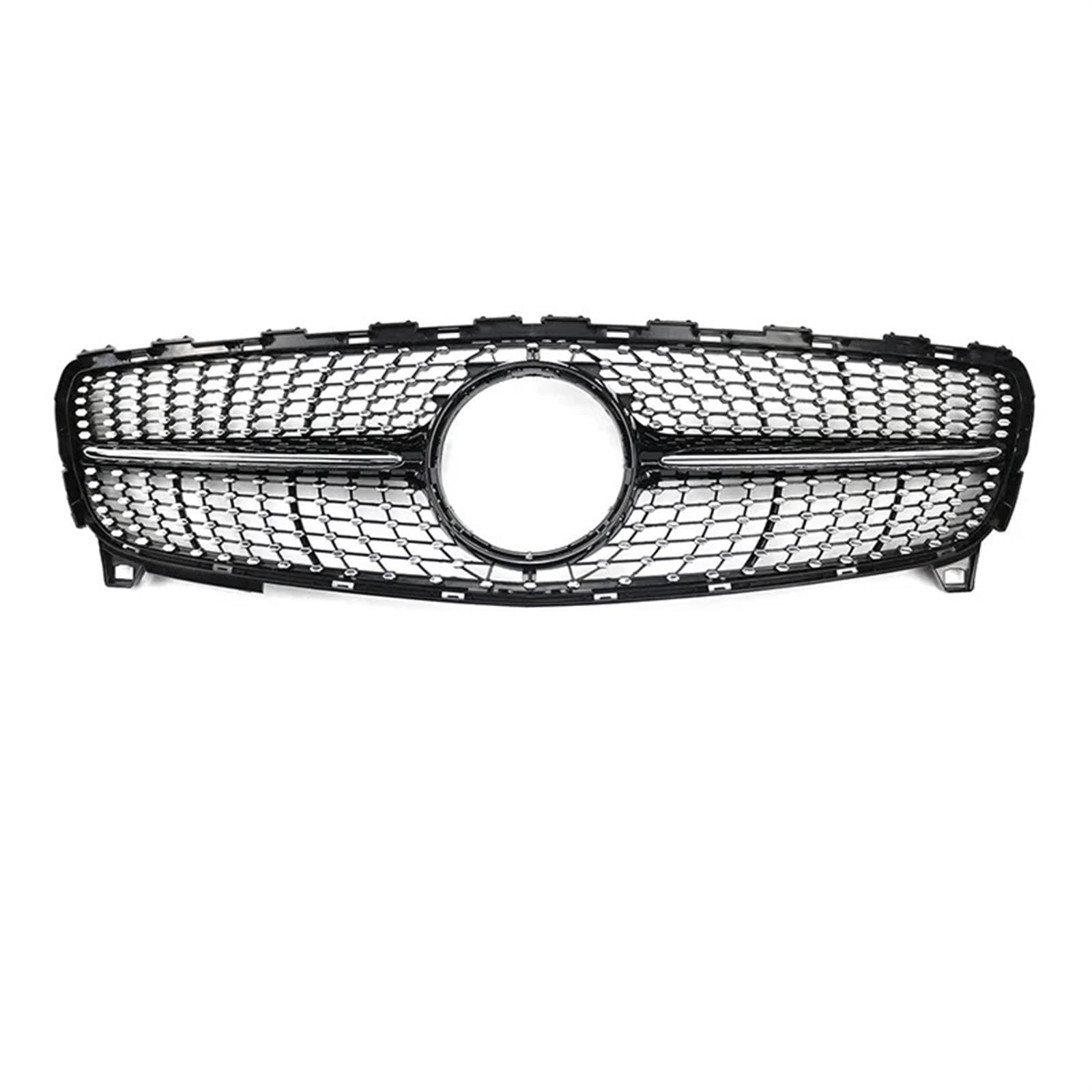 Auto Front Kühlergrille Für Benz A-KLASSE W176 2013-2018 GTR A180 A200 A250 Diamant Stil Auto Vorderen Stoßfänger Gitter Haube Mesh Auto Kühlergrill(16-18 Diamond Black) von Dtbdfak