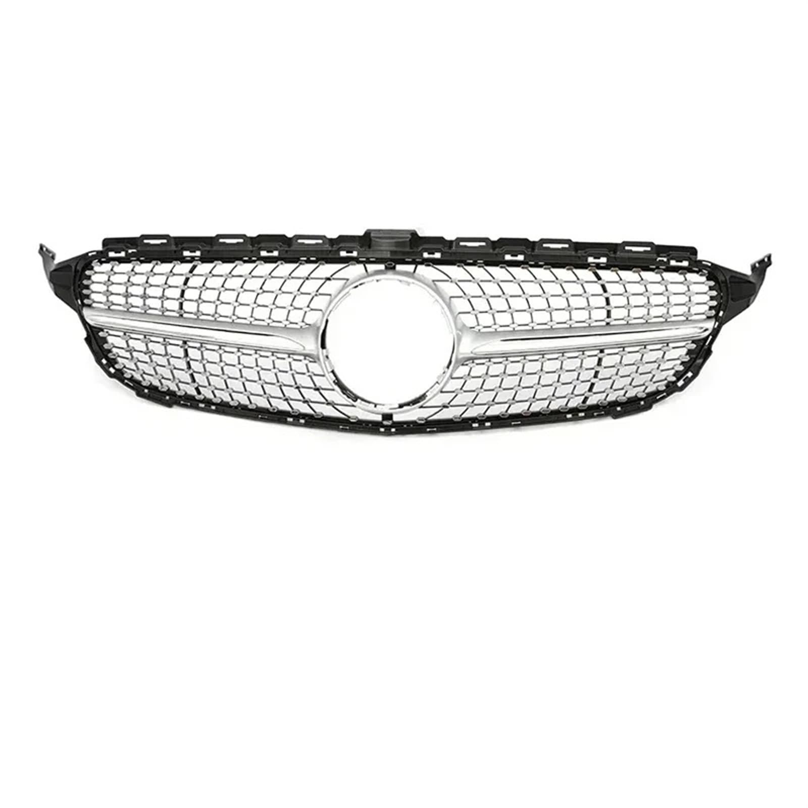 Auto Front Kühlergrille Für Benz C Klasse W205 2015-2018 Auto Racing Kühlergrill Oberen Stoßfänger Haube Mesh Grill Auto Kühlergrill(Diamond S Without) von Dtbdfak