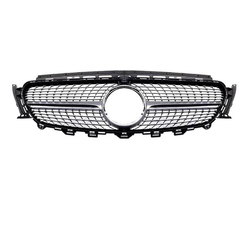 Auto Front Kühlergrille Für Benz E-Klasse W213 2015+ E200 E300 E250 Nierengrill Mit Kameraloch GT Diamond Style Auto Fronthaubengrill Auto Kühlergrill(15-19 Black) von Dtbdfak