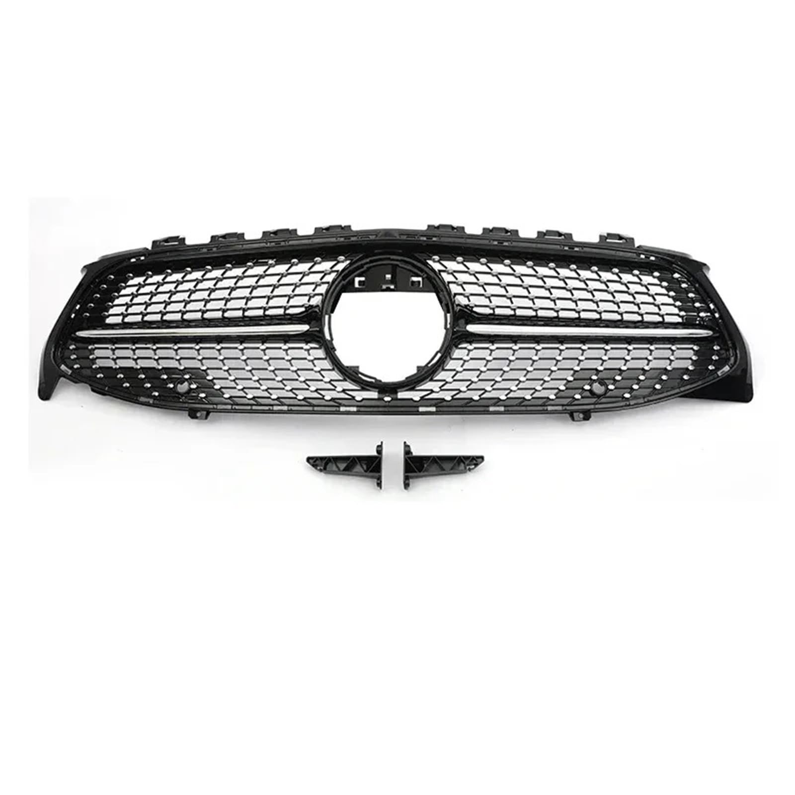 Auto Front Kühlergrille Für Benz Für CLA-Klasse W118 2020-IN Schwarz/Silber Autozubehör GT/Diamant-Stil Auto-Frontgrill-Rahmenabdeckungsverkleidung. Auto Kühlergrill(Diamond Black) von Dtbdfak