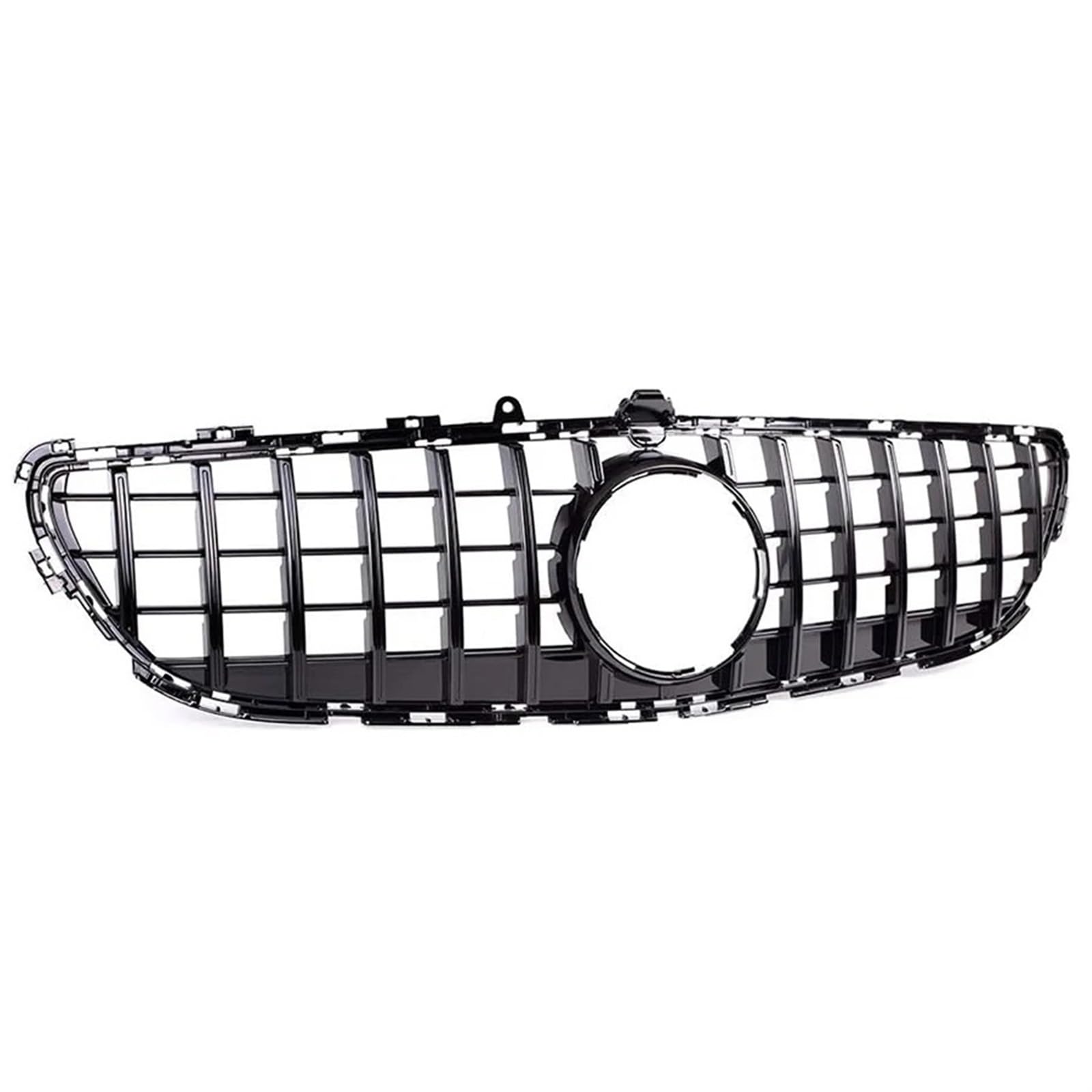 Auto Front Kühlergrille Für Benz Für CLS Klasse W218 2015-2018 Auto Front Stoßstange Kühlergrill GTR Stil Glanz Schwarz/Silber Center Grill Auto Kühlergrill(Schwarz) von Dtbdfak