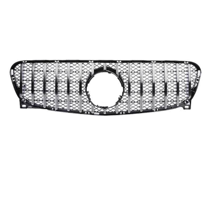 Auto Front Kühlergrille Für Benz Für GLA Klasse X156 GLA200 GLA250 2013-2019 GTR Stil Schwarz/Silber Auto Front Racing Grille Stoßstange Grill Auto Kühlergrill(13-15 GT Silver) von Dtbdfak