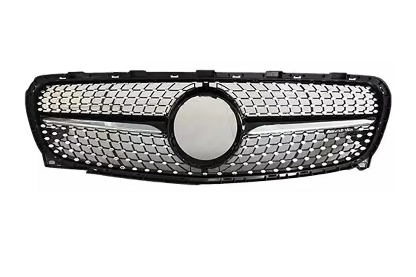 Auto Front Kühlergrille Für Benz Für GLA X156 2014-2019 Modifizierter Haubeneinlass Mesh Trim Styling Frontstoßstangengrill Renngrill Auto Kühlergrill(17-19 Diamond Black) von Dtbdfak