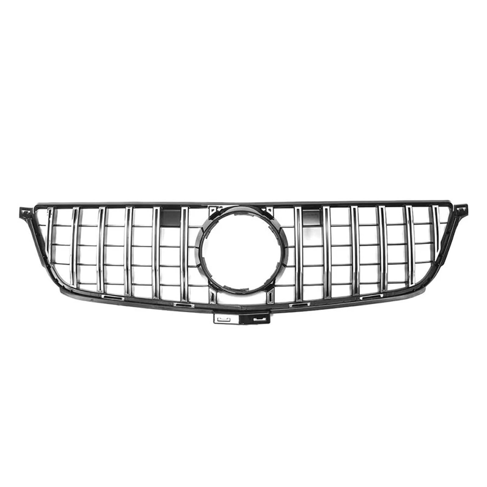 Auto Front Kühlergrille Für Benz W166 ML Klasse 2013-2015 Auto Kühlergrill Grill Oberen Stoßfänger Haube Mesh GT Stil Auto Kühlergrill(Silber) von Dtbdfak