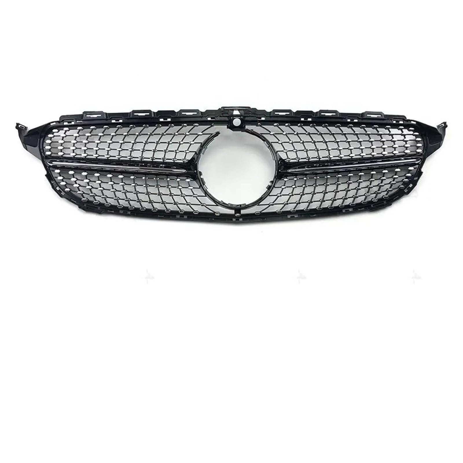 Auto Front Kühlergrille Für Benz W205 C205 S205 Für AMG C 2014-2021 GTR GT Diamant Front Stoßstange Grille Racing Einlass Haube Grill Zentrum Mesh Auto Kühlergrill(14-18 Diam Black-Cam) von Dtbdfak