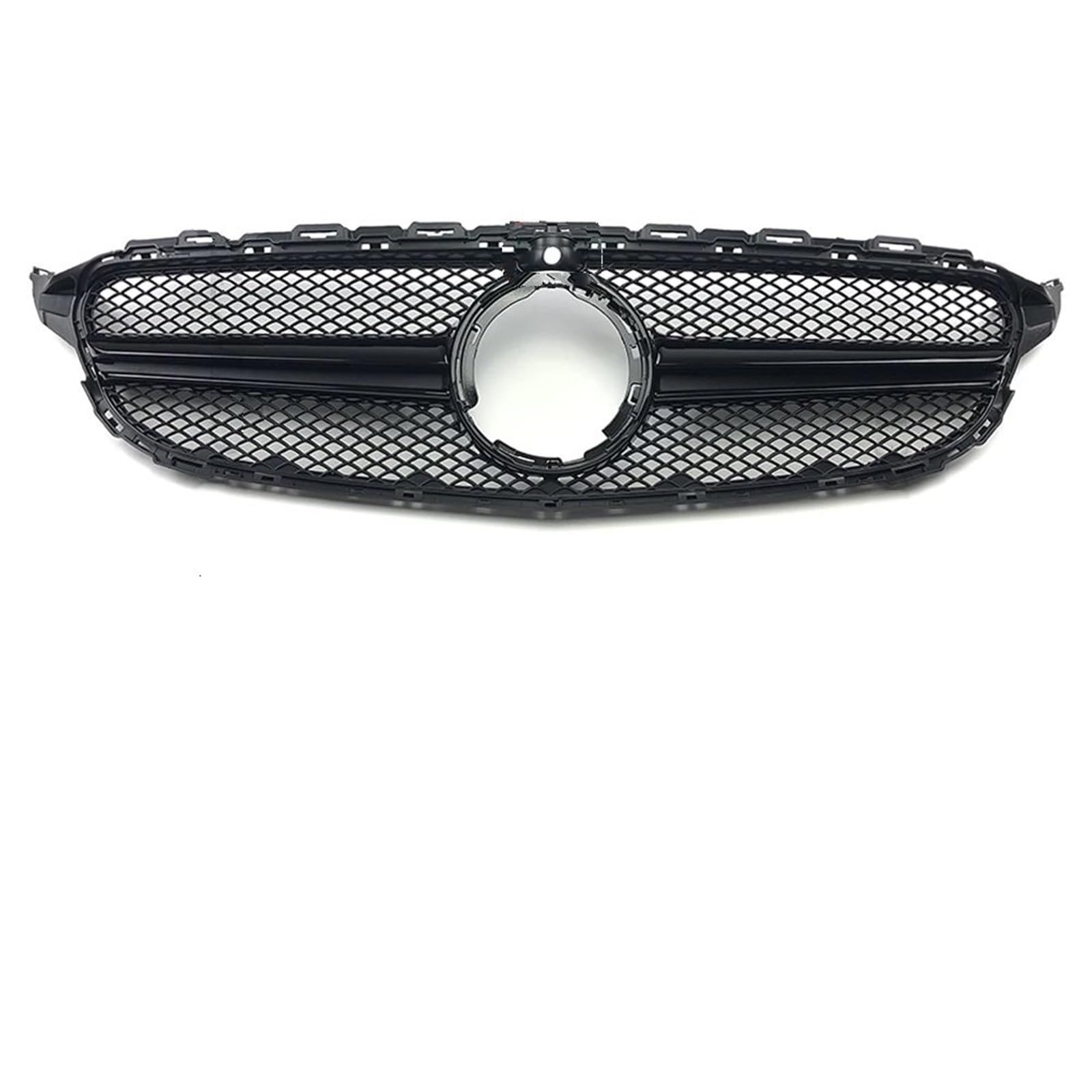 Auto Front Kühlergrille Für Benz W205 C205 S205 Für AMG C 2014-2021 GTR GT Diamant Front Stoßstange Grille Racing Einlass Haube Grill Zentrum Mesh Auto Kühlergrill(19-21 AM Black -Cam) von Dtbdfak