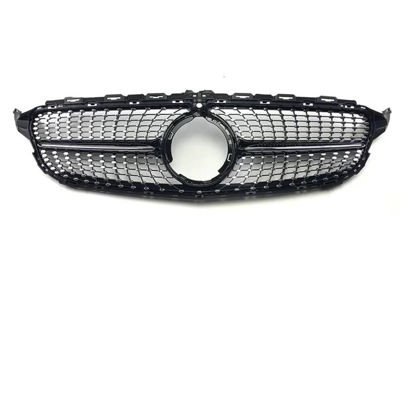 Auto Front Kühlergrille Für Benz W205 C205 S205 Für AMG C 2014-2021 GTR GT Diamant Front Stoßstange Grille Racing Einlass Haube Grill Zentrum Mesh Auto Kühlergrill(19-21 Diam Black-Cam) von Dtbdfak