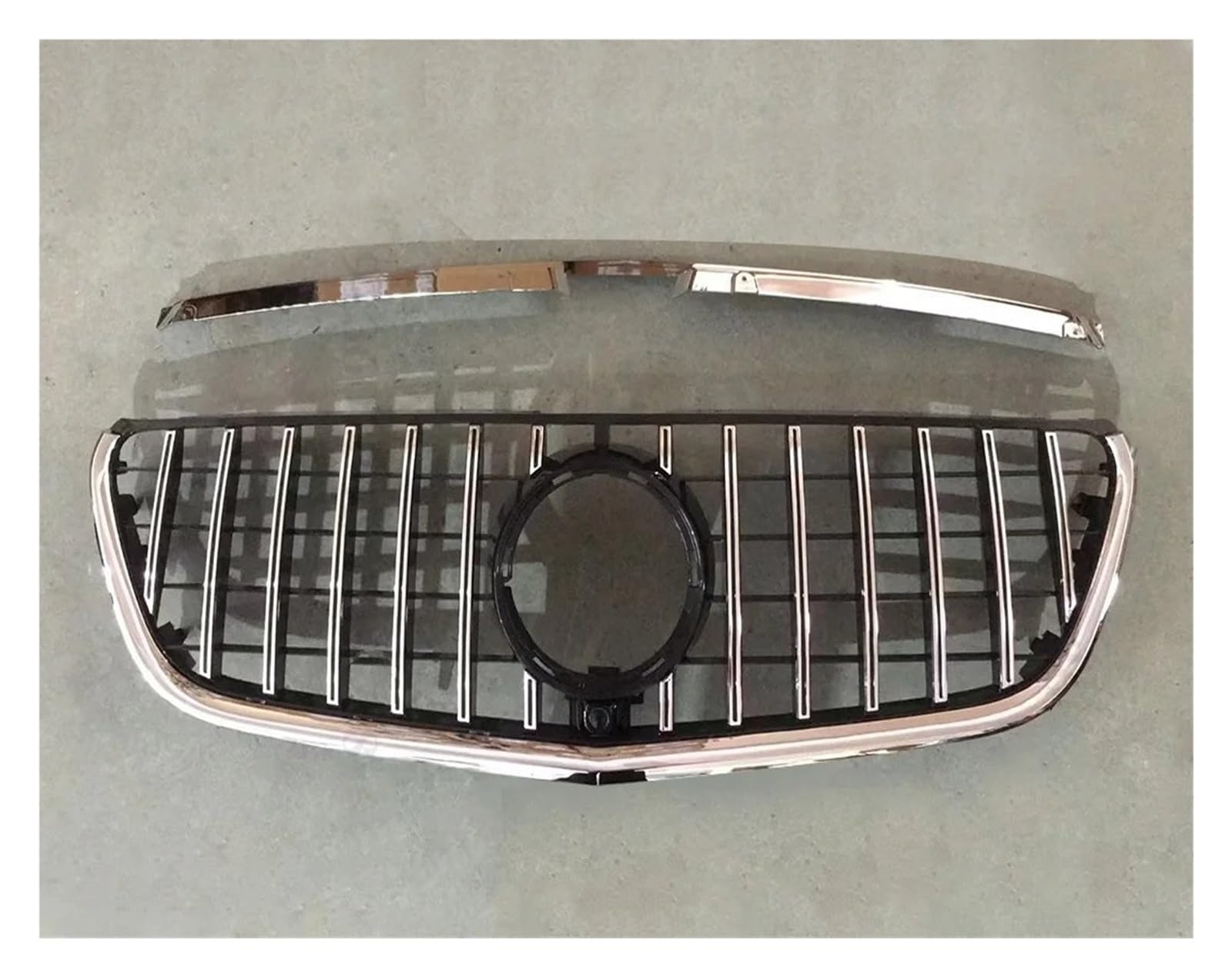 Auto Front Kühlergrille Für Benz W447 Vito 2015-2023 GT GTR Diamant Stil Front Stoßstange Kühlergrill Einlass Mesh Grill Gitter Styling Tuning Auto Kühlergrill(2015-2019 GT Silvery) von Dtbdfak