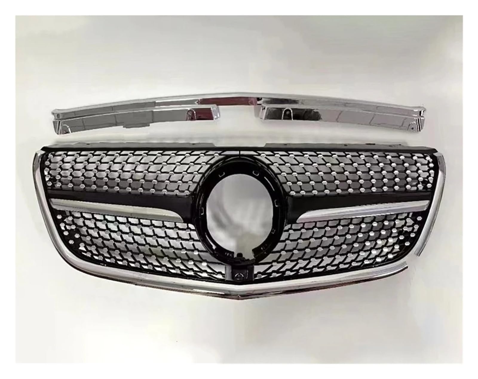 Auto Front Kühlergrille Für Benz W447 Vito 2015-2023 GT GTR Diamant Stil Front Stoßstange Kühlergrill Einlass Mesh Grill Gitter Styling Tuning Auto Kühlergrill(2020-2023 DM Black) von Dtbdfak