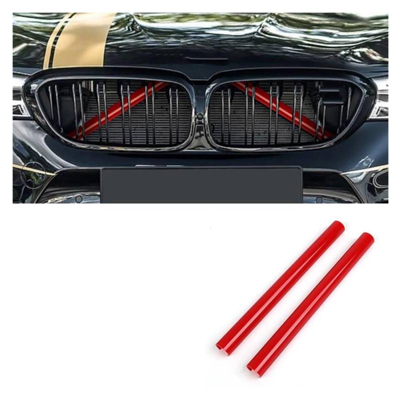 Auto Front Kühlergrille Für F10 F11 F02 F30 F32 F44 Serie Auto Sport Styling Dekoration Abdeckrahmen F20 F21 F22 F23 Kühlergrill Zierleisten Auto Kühlergrill(Red) von Dtbdfak