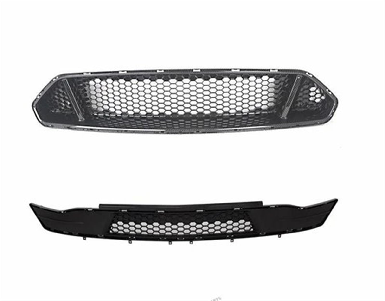 Auto Front Kühlergrille Für Ford Für Mustang 2018 2019 2020 2021 Carbon Fiber Muster Auto Vorderen Stoßfänger Mesh Grille Grills Racing Grille Auto Kühlergrill(D) von Dtbdfak