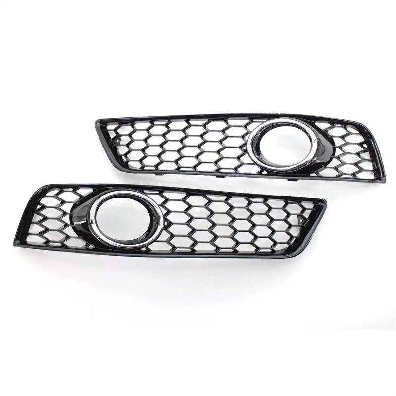 Auto Front Kühlergrille Für Für A3 8P 2009-2013 8P0807682D Nebelscheinwerfer Wabengitter Abdeckungen Auto Frontstoßstange Nebelscheinwerfer Mesh Grille Auto Kühlergrill(Chrome Silver) von Dtbdfak