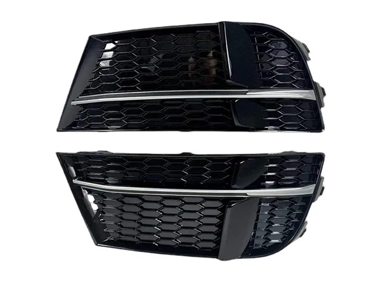 Auto Front Kühlergrille Für Für A3 8V Für S-LINE Für Limousine 17-19 Honeycomb Mesh Nebelscheinwerferabdeckung Auto Frontstoßstange Nebelscheinwerfer Kühlergrill Auto Kühlergrill(Chrome-A) von Dtbdfak