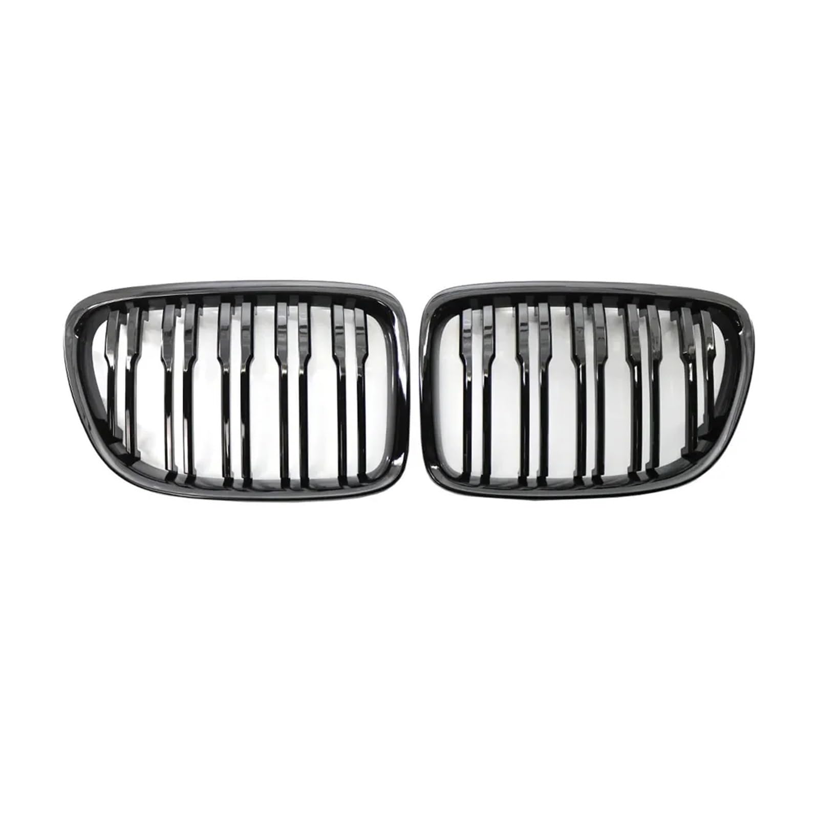 Auto Front Kühlergrille Für Für X1 E84 2009-2015 Nierengrill Schwarz Glänzend Doppellamellen-Autogrill Doppellamellen-Auto-Frontnierengrill Auto Kühlergrill von Dtbdfak