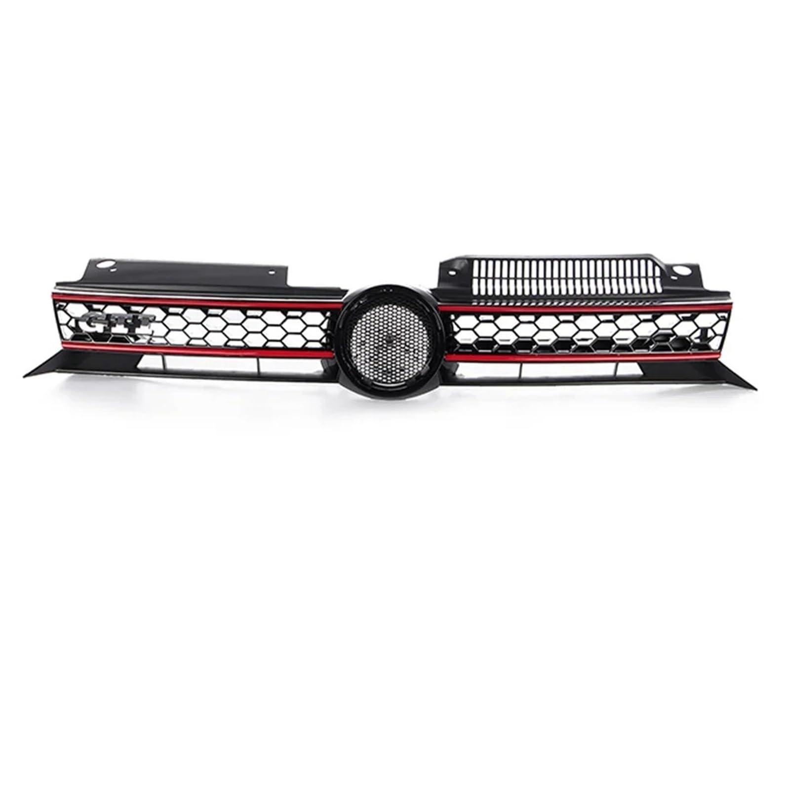 Auto Front Kühlergrille Für Golf 6 MK6 2009 2010 2011 2012 2013 GTI Style Center Racing Grill Honeycomb Mesh Auto Vorderen Stoßfänger Kühlergrill Auto Kühlergrill(Glossy Black) von Dtbdfak