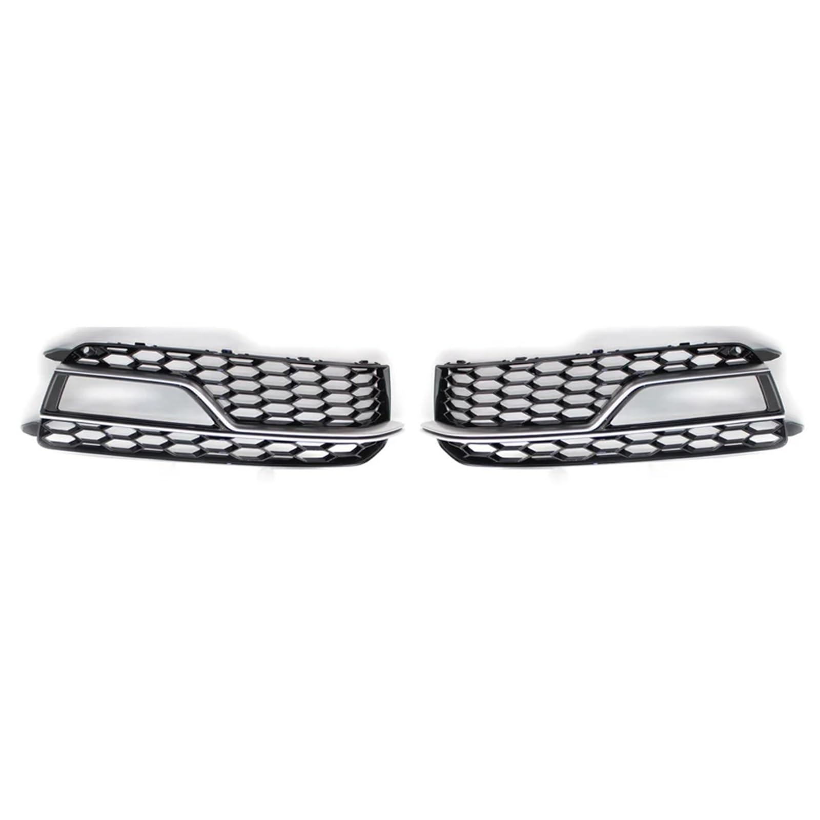 Auto Front Kühlergrille Für S5 A5 Für S-Line Stoßstange S5 2013-2016 8T0807682M Auto Vorderen Stoßfänger Unteren Kühlergrill Nebel Licht Grill Grille Abdeckung Trim Auto Kühlergrill(Chrome Black) von Dtbdfak