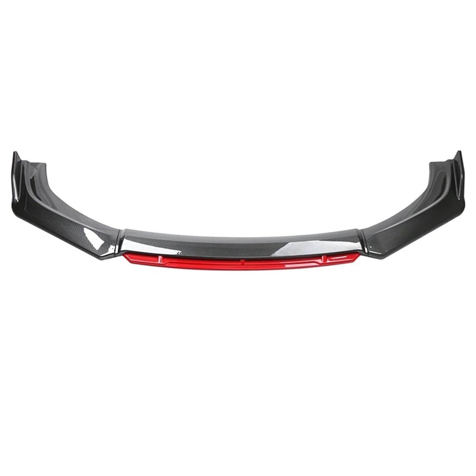 Auto Front Kühlergrille Universal Auto Front Stoßstange Lippe Kinn Spoiler Splitter Diffusor Bodykit 4 Teile/Satz Schwarz Carbon Druck Außen Teile Auto Kühlergrill(Carbon Red) von Dtbdfak