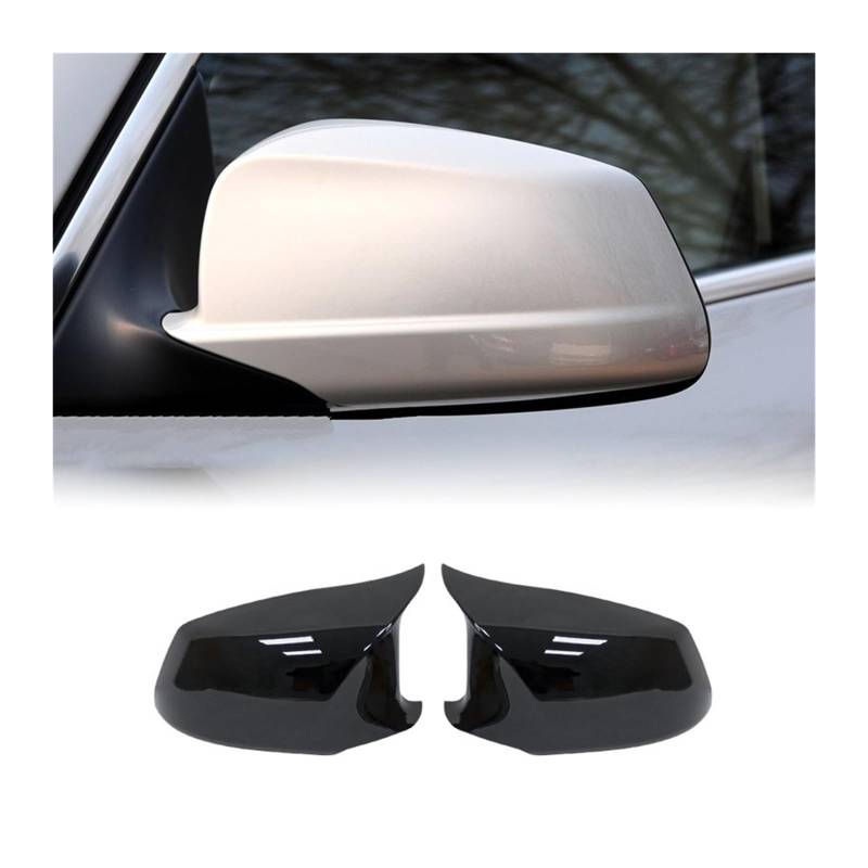 Auto Spiegelkappe Für 5 Für Serie F10 F11 F18 2010-2013 Rückspiegel Kappe Flügel Seite Spiegel Abdeckungen Auto Fit Spiegelkappen Außenspiegel(Bright black) von Dtbdfak