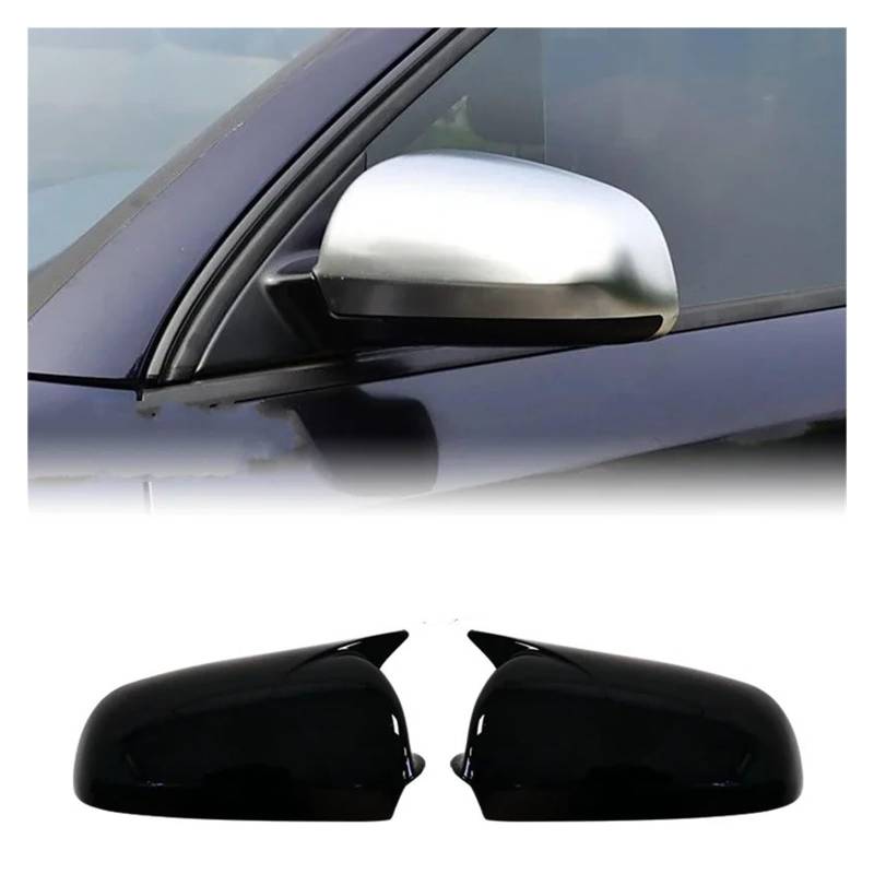 Auto Spiegelkappe Für A3 S3 8P 05-08 Für A4 S4 B6 B7 8E 8H Für A6 S6 C6 4F Rückspiegel Fall Seite Spiegel Shell Spiegelkappen Außenspiegel(Bright black) von Dtbdfak