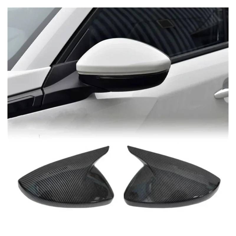 Auto Spiegelkappe Für Peugeot 208 308 508 2008 2014-2023 Rückspiegel Abdeckung Flügel Kappe Aufkleber Außen Fall Trim Carbon Spiegelkappen Außenspiegel(Carbon fiber pattern) von Dtbdfak