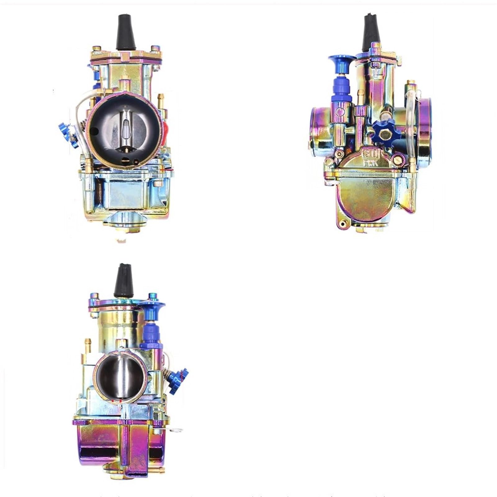 Carb Vergaser Mehrfarbig für PWK-Vergaser 21 24 26 28 30 32 34 mm für 75–350 cc Motorrad für ATV YZ85 Roller für UTV Quad Universal Heavy Duty Vergaser(26MM) von Dtbdfak