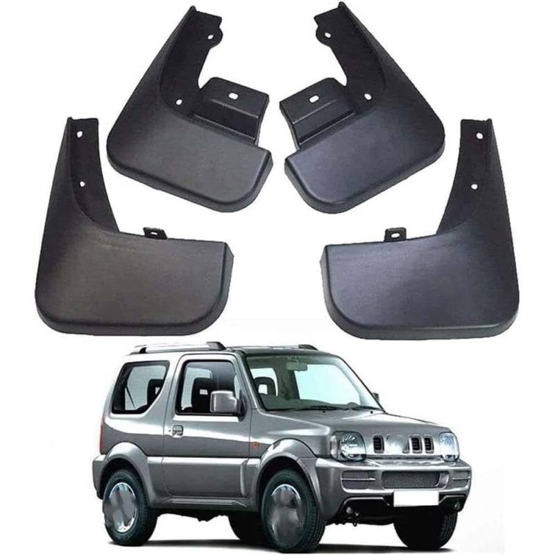 4 Stück Auto Schmutzfänger für Suzuki Jimny 2005-2010, Vorne Hinten Spritzschutz Kotflügel Spritzfest Schlamm Protection Styling Zubehör von DuBom