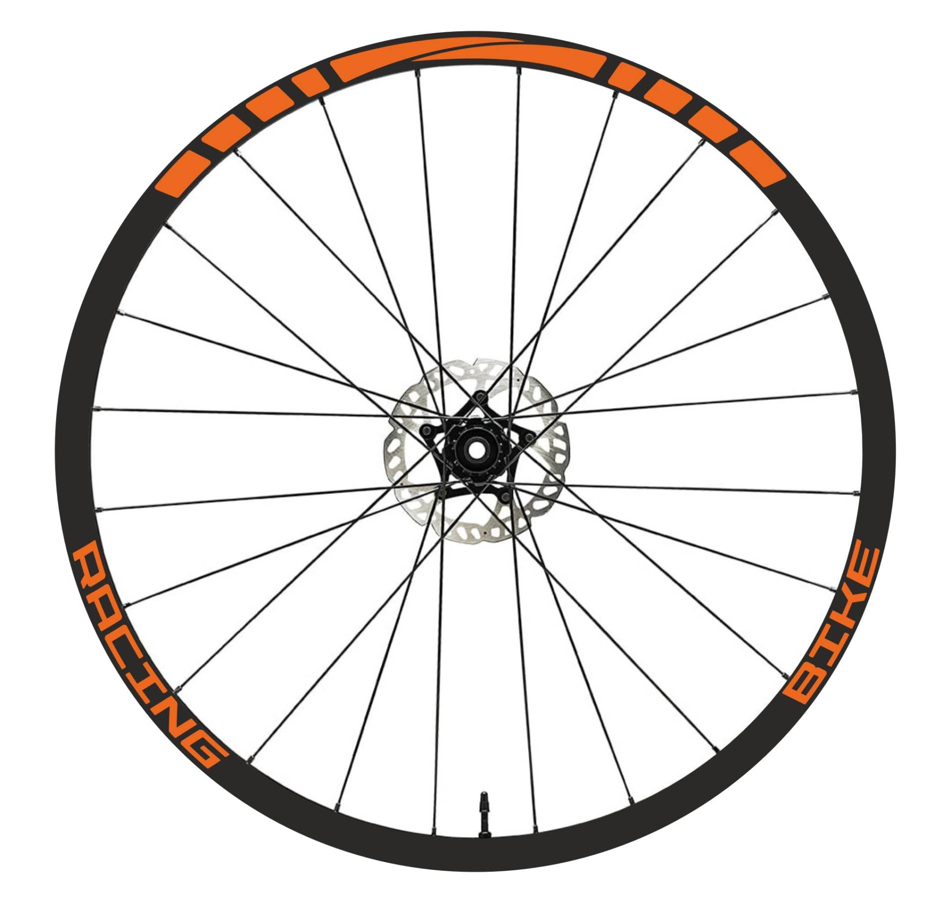 Aufkleber Felgen MTB 26" - 27,5" - 28-29" Zoll Rad MTB Bike Sticker Felgen MTB Racing Code B0141 (28-29 Zoll, Orange 35) von DualColorStampe