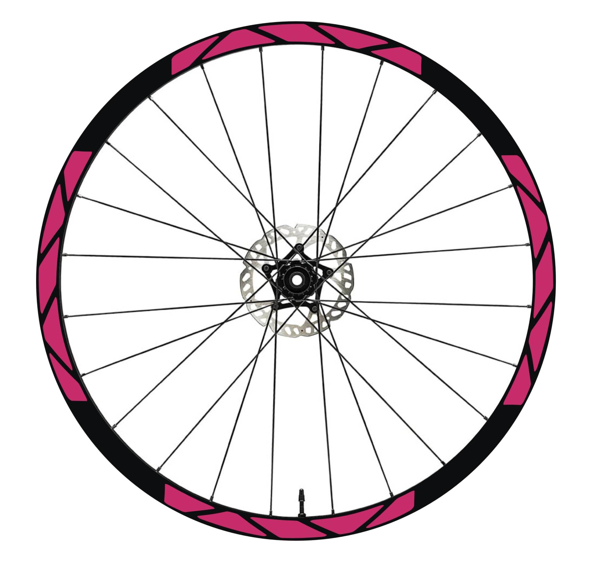 Aufkleber Felgen MTB 26" - 27,5" - 28-29" Zoll Rad MTB Bike Sticker Felgen MTB Racing Felgen COD. B0012 (28-29 Zoll, Fuchsia 41) von DualColorStampe