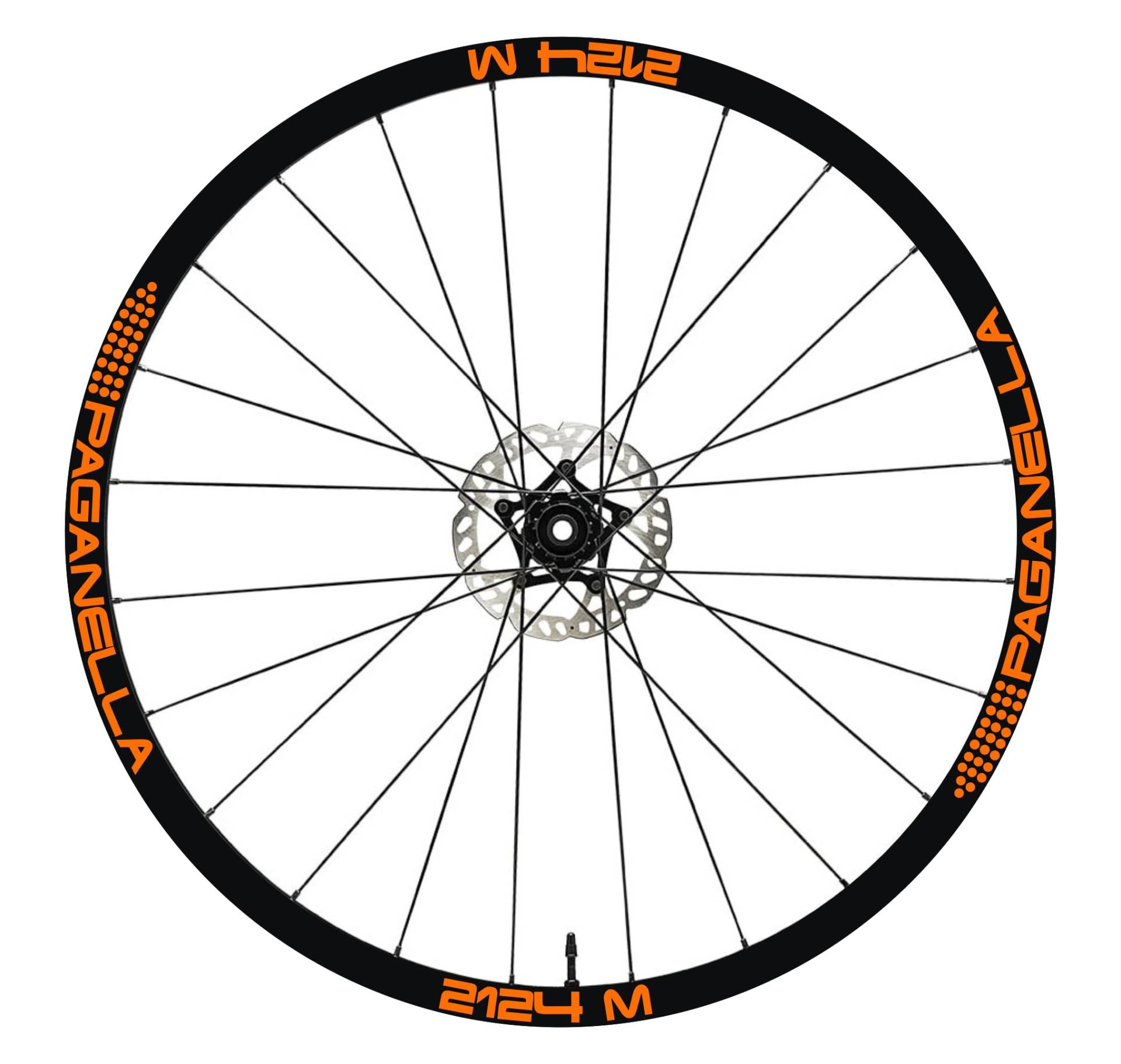 DualColorStampe Aufkleber Felgen 26" - 27,5" - 28-29" Zoll Fahrrad MTB Bike Sticker Felgen MTB Paganella Code B0154 (27,5 Zoll, Orange 35) von DualColorStampe