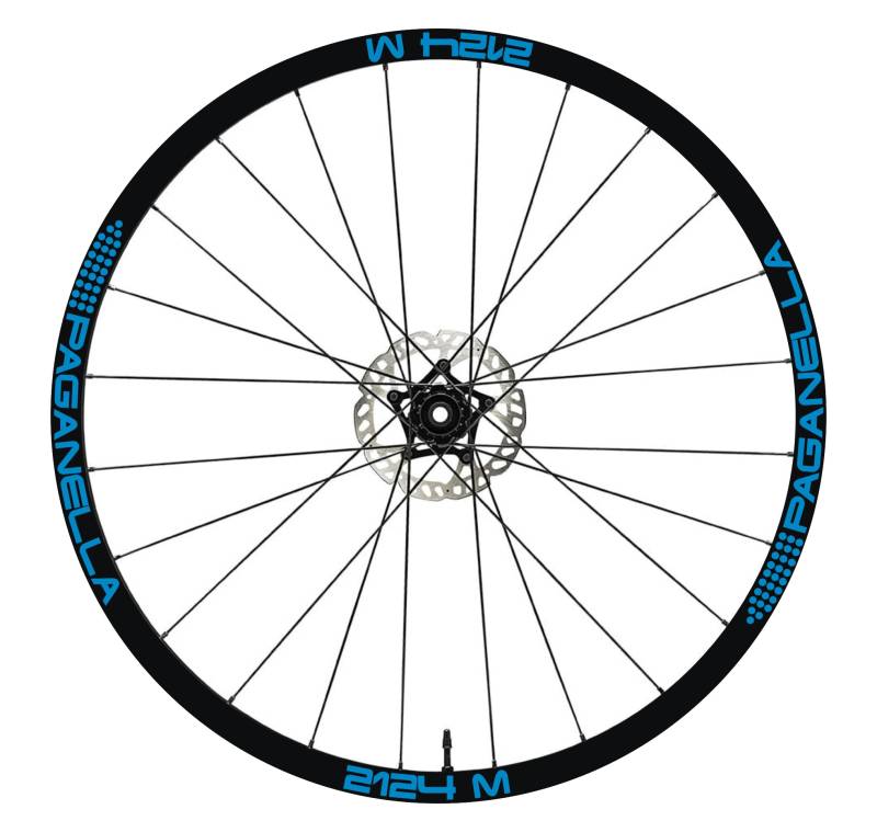 DualColorStampe Aufkleber Felgen 26" - 27,5" - 28-29" Zoll Fahrrad MTB Bike Sticker Felgen MTB Paganella Code B0154 (28-29 Zoll, Blau 53) von DualColorStampe