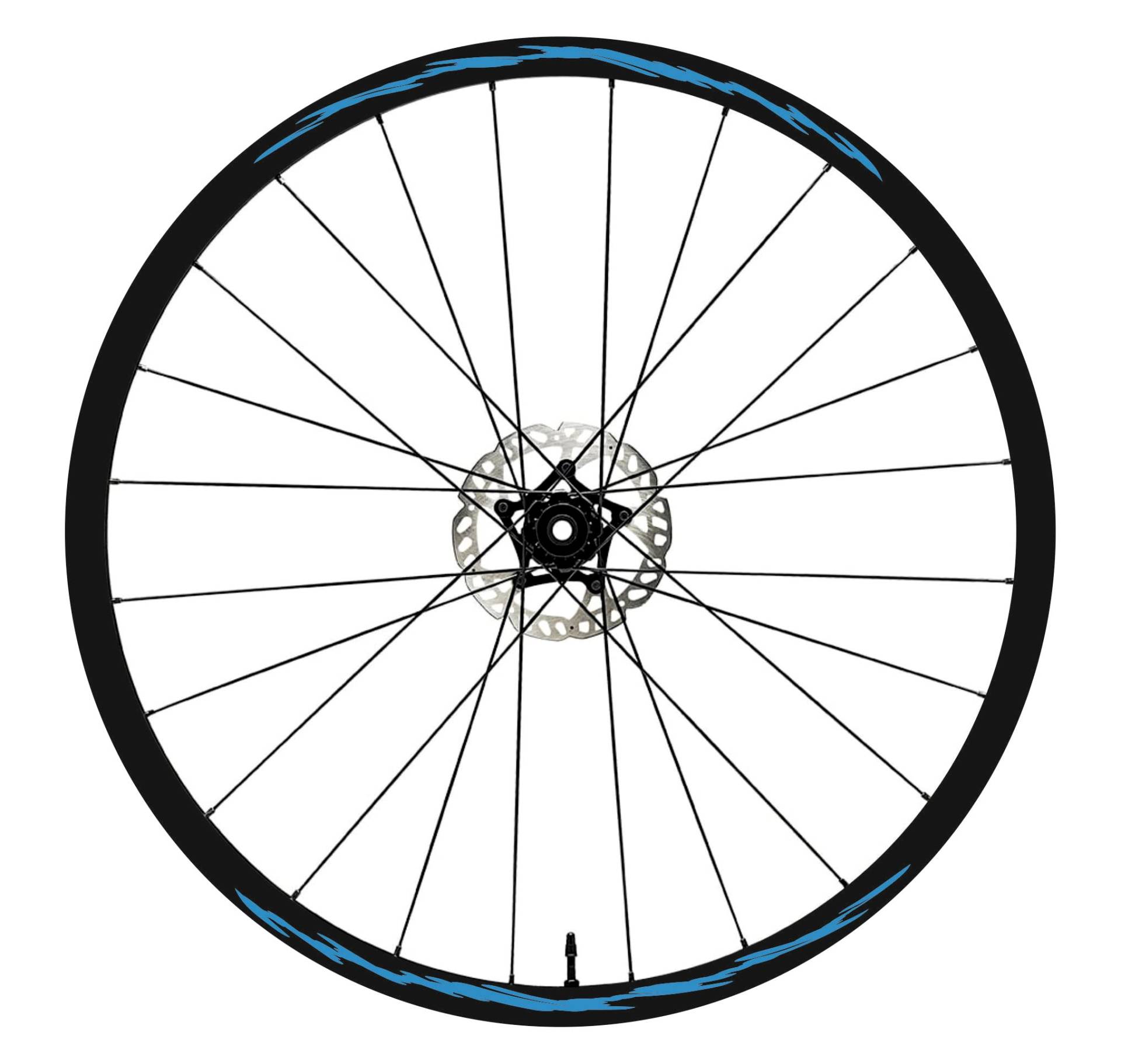 DualColorStampe Felgenaufkleber Fahrrad 26 Zoll - 27,5 Zoll - 28-29 Zoll Rad MTB Bike Sticker Felgen MTB Zubehör MTB B0041 (27,5 Zoll, Blau 53) von DualColorStampe