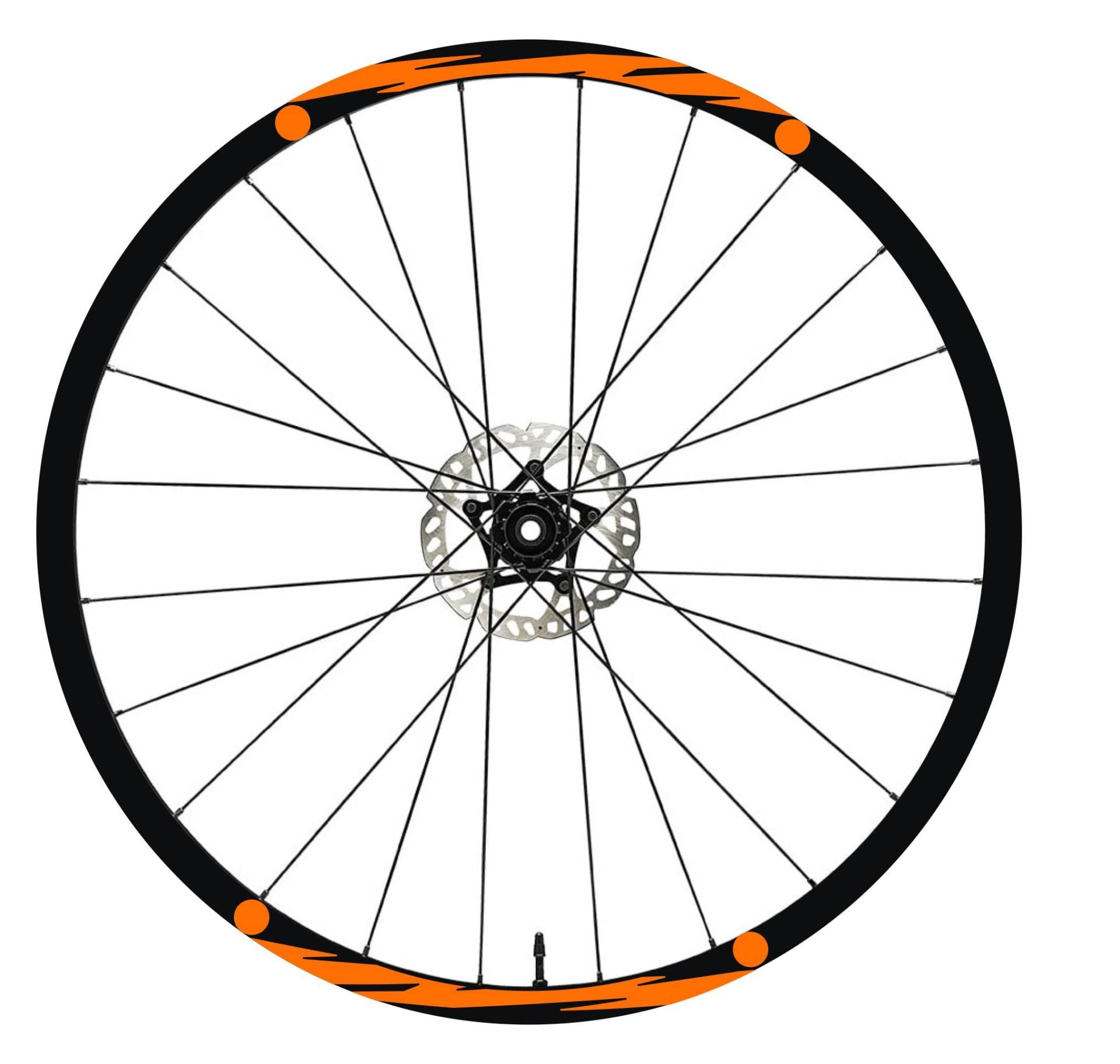 DualColorStampe Aufkleber kompatibel mit KTM Felgen Fahrrad 26" - 27,5" - 28-29" Zoll Rad MTB Bike Sticker Felgen MTB B0022 (27,5 Zoll, Orange 35) von DualColorStampe