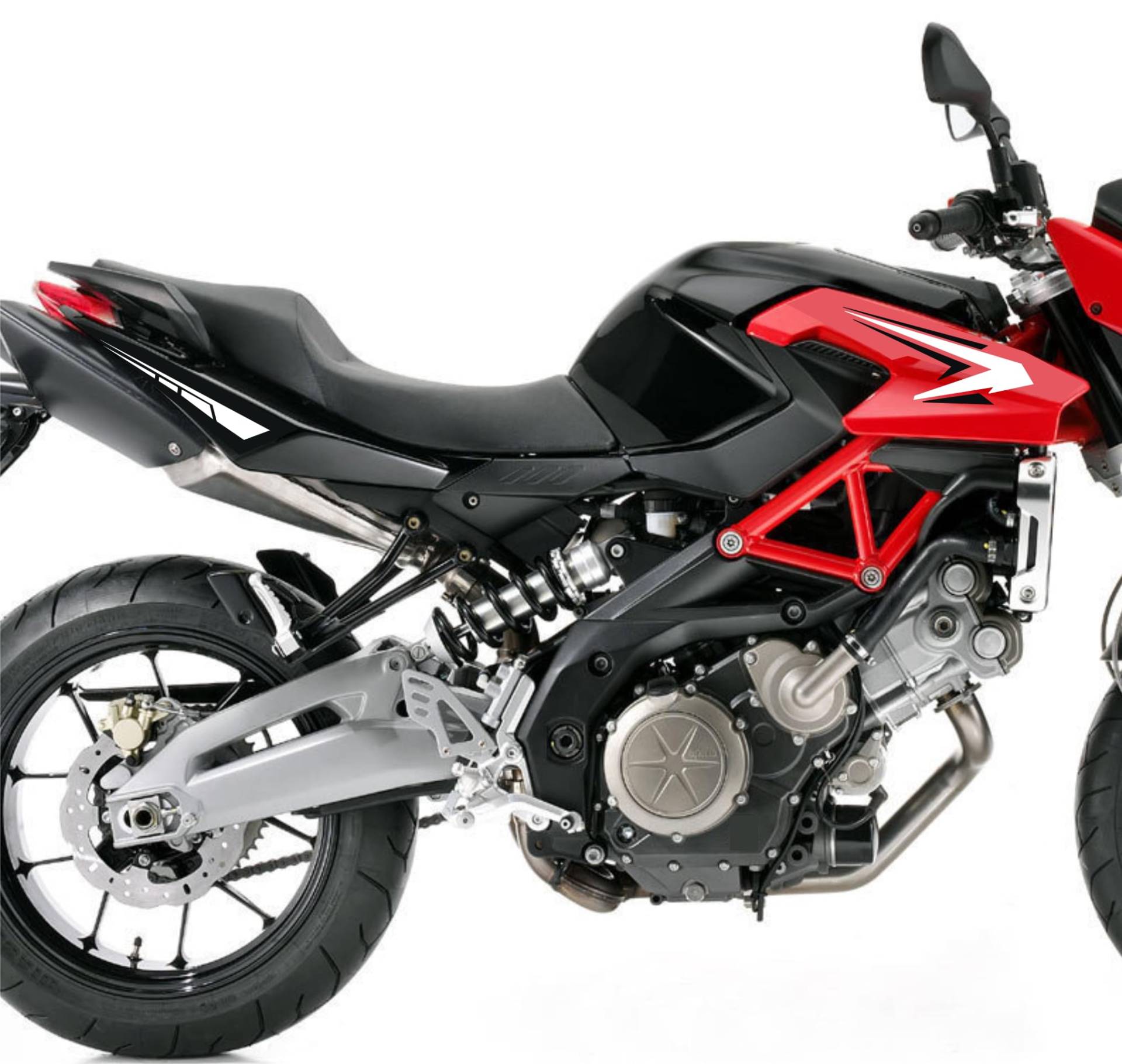 DualColorStampe Aufkleber kompatibel mit Motorradverkleidung Aprilia Shiver 750 Set Aufkleber Codon+Tank (2009-2016) M0321 (weiß glänzend) von DualColorStampe