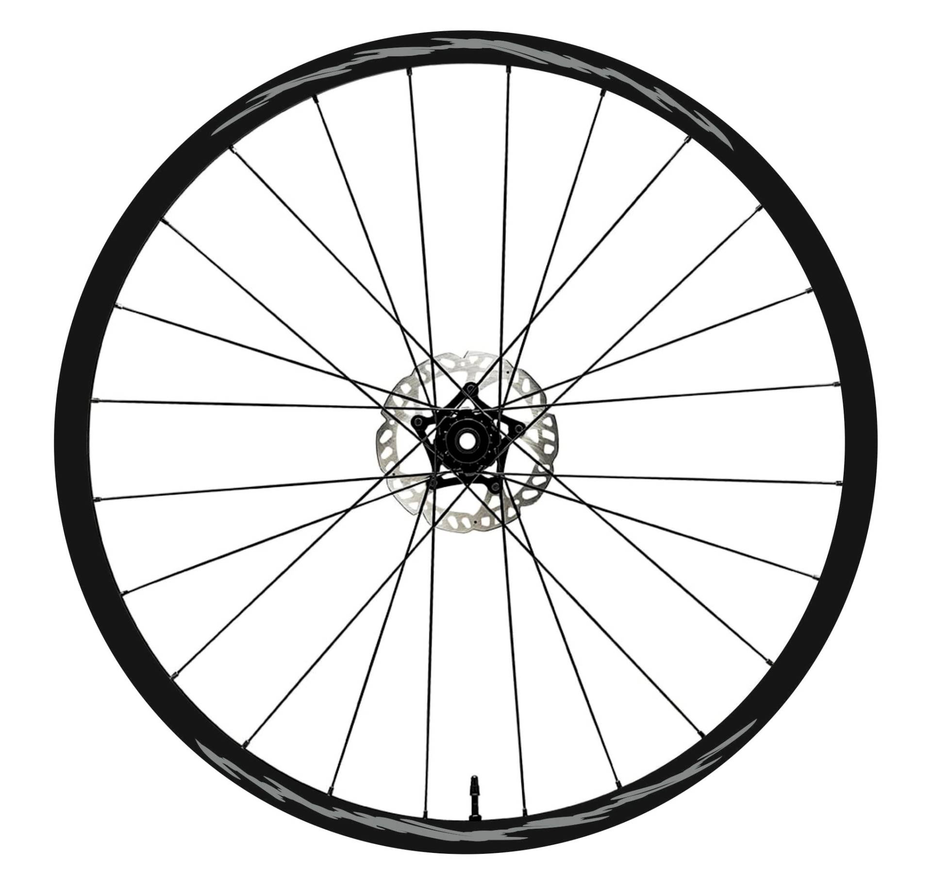 DualColorStampe Felgenaufkleber für Fahrrad, 26 Zoll – 27,5 Zoll – 28 – 29 Zoll – 69 cm (28 – 29 Zoll), Grau von DualColorStampe