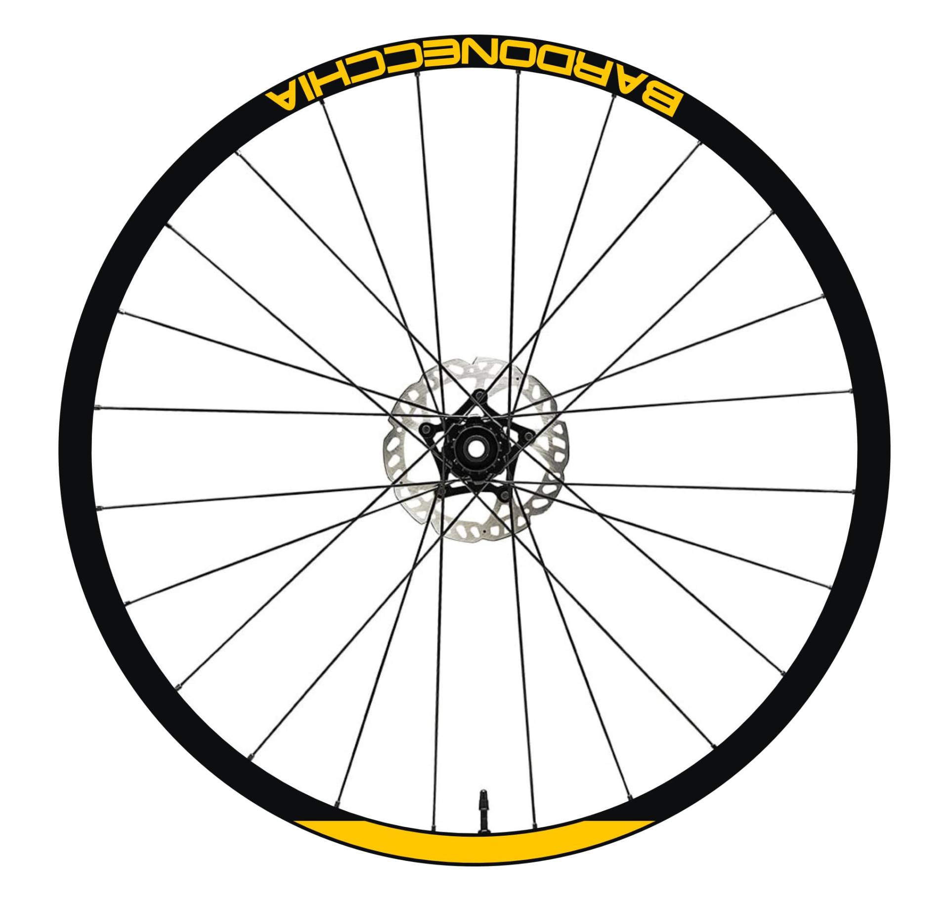 DualColorStampe Felgenaufkleber für Fahrräder 26 Zoll - 27,5 Zoll - 28-29 Zoll (28-29 Zoll), MTB Felgen B0150 (28-29 Zoll, Gelb 21) von DualColorStampe