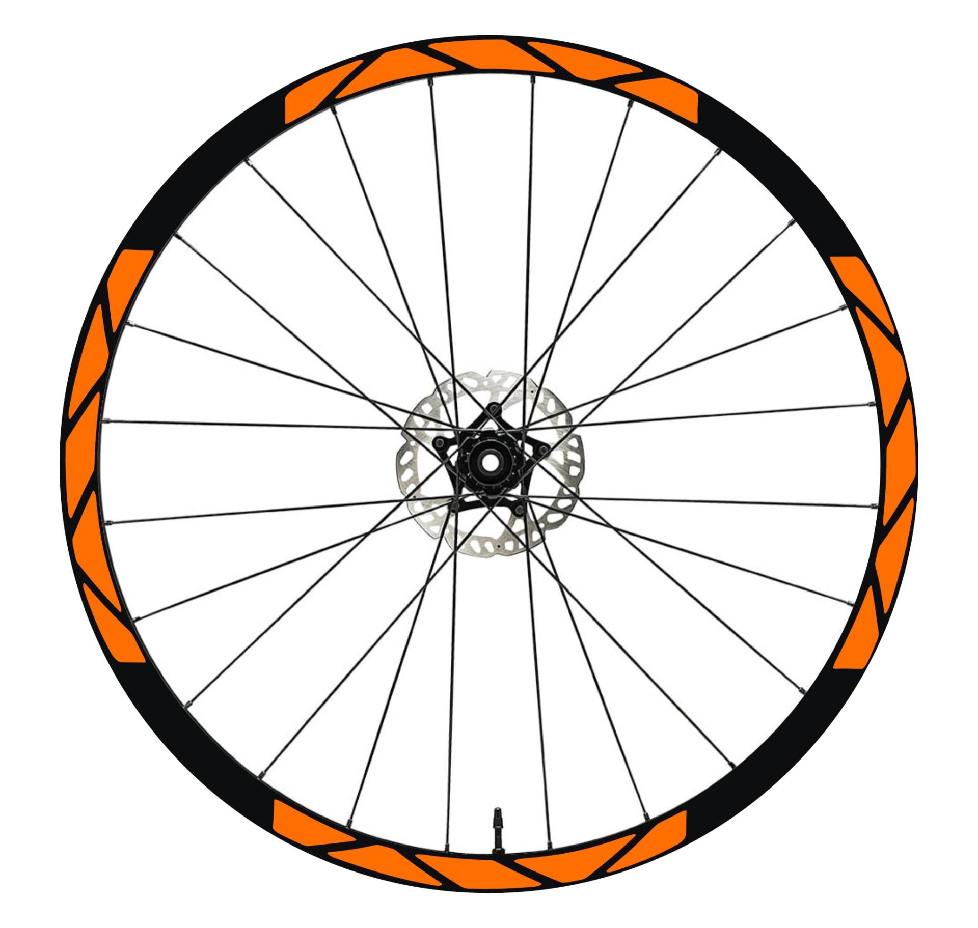 Felgenaufkleber MTB 26" - 27,5" - 28-29" Zoll Rad MTB Bike Sticker Felgen MTB Racing Felgen COD. B0012 (27,5 Zoll, Orange 35) von DualColorStampe