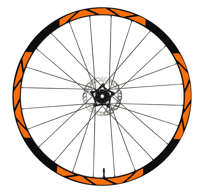 Felgenaufkleber MTB 26" - 27,5" - 28-29" Zoll Rad MTB Bike Sticker Felgen MTB Racing Felgen COD. B0012 (27,5 Zoll, Orange 35) von DualColorStampe