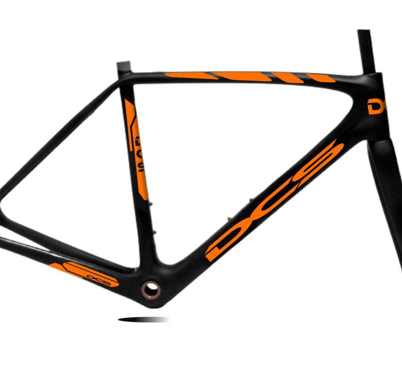 Set mit 7 Aufklebern für Fahrradrahmen und Fahrrad, Aufkleber-Set für Rahmen MTB BDC Universal DCS-Schutz, Code B0185 (Orange 35) von DualColorStampe