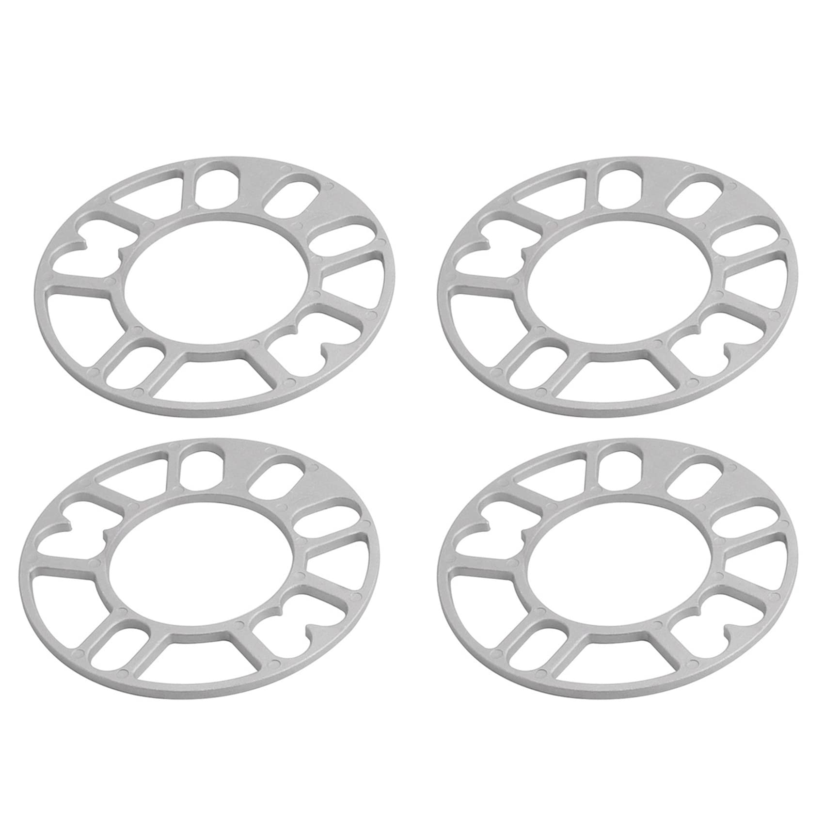 Duendhd 4 StüCk Rad Spurverbreiterungen Unterlegscheiben Platte Rad Spurverbreiterungen 5Mm Bolzen für 4X100 4X114,3 5X100 5X108 5X114,3 5X120 von Duendhd