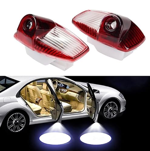 Duleutgnu 2 Stück LED Autotür Türbeleuchtung KFZ Unterbodenbeleuchtung Türen Einstiegsbeleuchtung Door Willkommen Logo Lichter 3D Emblem (Für Cayman 911 Boxs-ter) von Duleutgnu