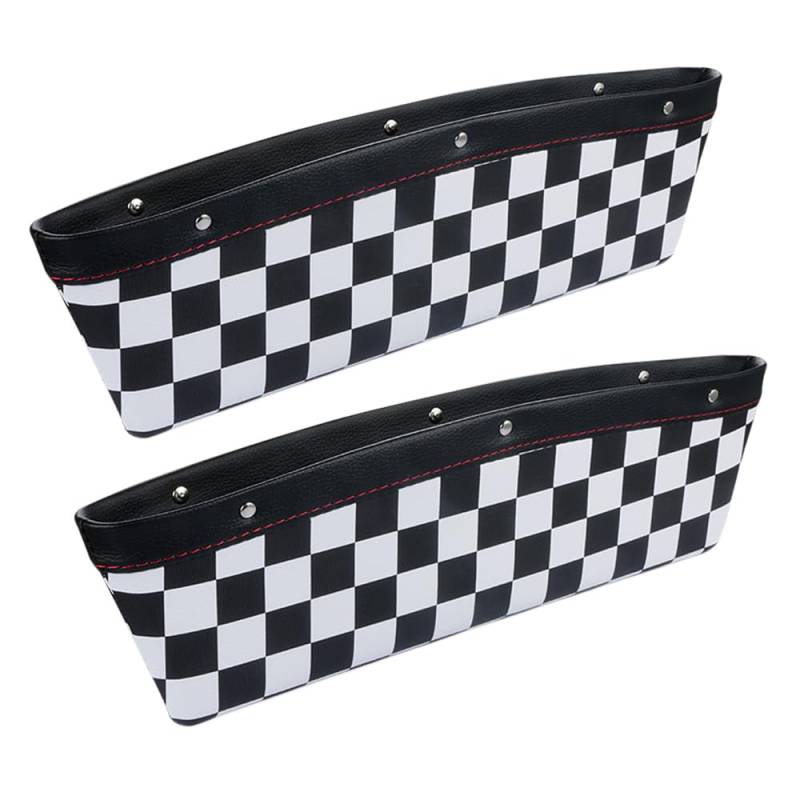 Duleutgnu 2 stücke Autositz Gap Anti-Leck Tasche Aufbewahrungsbox Für Cooper Countryman Clubman R55 R56 R57 R58 R59 R60 R61 Auto Zubehör (Schwarz Weiss) von Duleutgnu