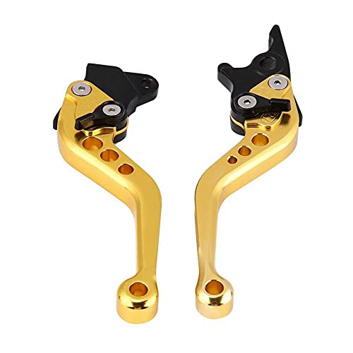 KIMISS Kupplungsbremshebel,Duokon Kupplungshebel Motorrad, 1 Paar 22mm bremshebel motorrad 7/8 "CNC Aluminium Motorrad Kupplungshebel Bremshebel Universalbremshebelgriff(Gold) von Duokon