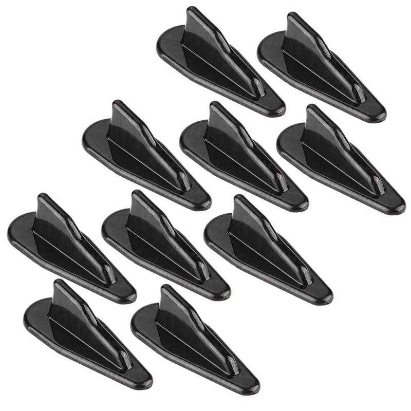 Shark Fin Spoiler - Duokon 10Pcs Universal Shark Antenne, AM FM Dachantenne Carbon Fiber Style Auto Dach Shark Fin Spoiler Wing Kit Vortex Generator von Duokon