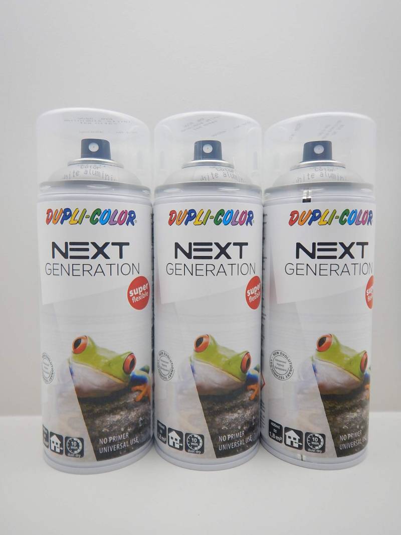 DUPLI-COLOR 2in1 RAL 9006 Next WEIßALUMINIUM SEIDENMATT Lack SPRAYDOSE 400ML (3) von DUPLI-COLOR