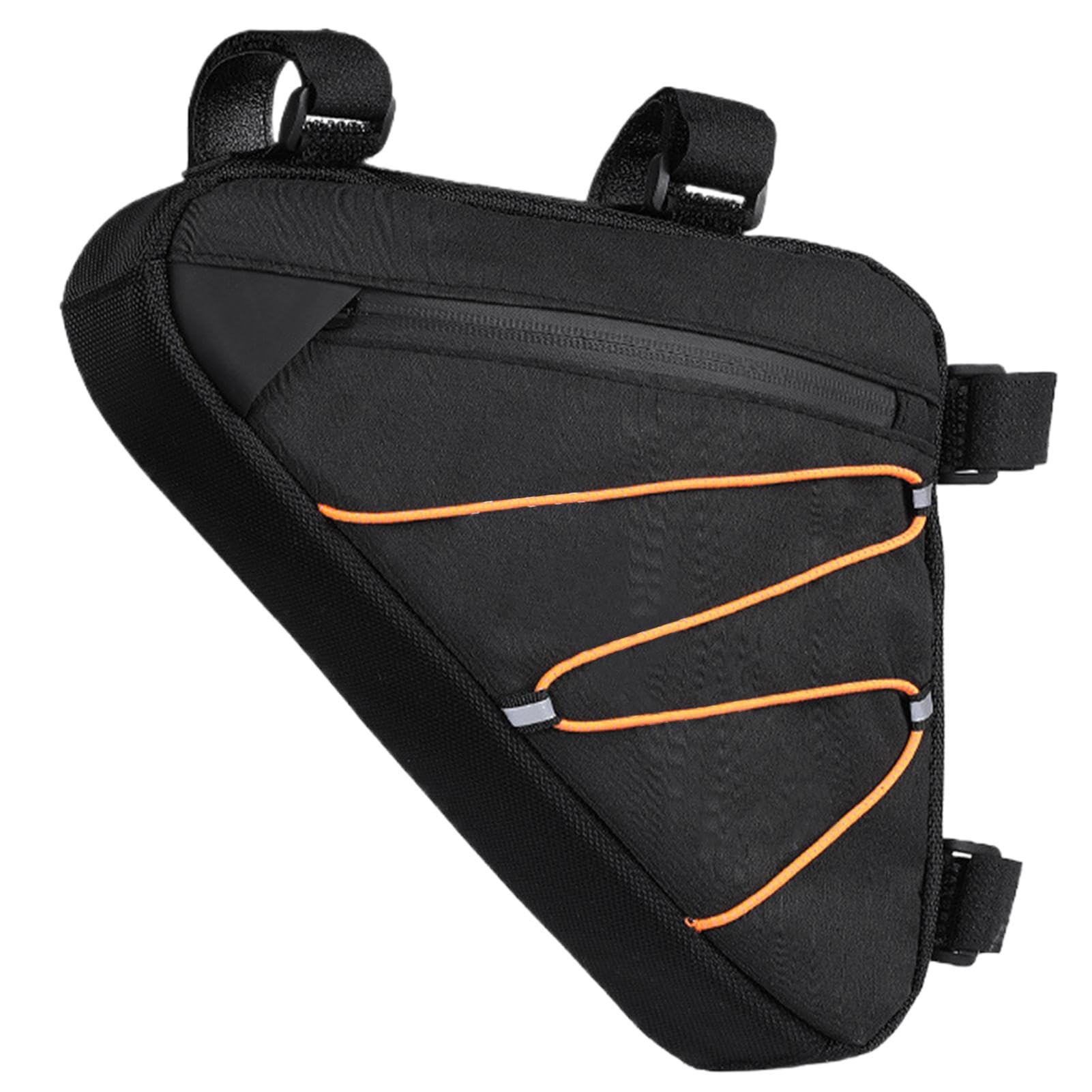 Duroecsain Dreieckige Fahrradtasche, Fahrradtasche, Fahrradtasche, Dreiecktasche, Oberrohrtasche unter dem Sattel, Aufbewahrungstasche für Fahrrad, Kabelbaumtasche mit großem Fassungsvermögen für von Duroecsain