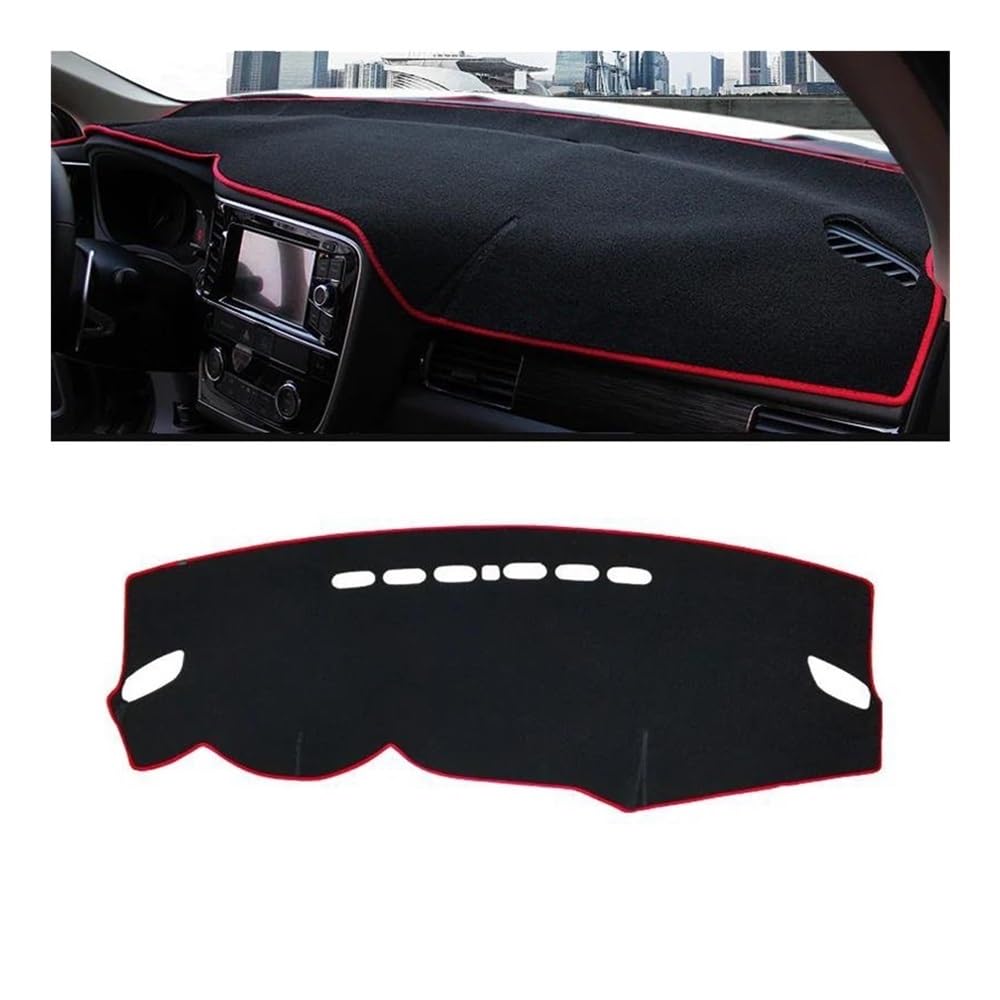 Armaturenbrettabdeckung Auto Dashboard Abdeckung Matte Sonnenschutz Pad Instrument Panel Teppiche Zubehör Für Mitsubishi Für Outlander 3 2013-2021(LHD Red Side) von Dusibulv