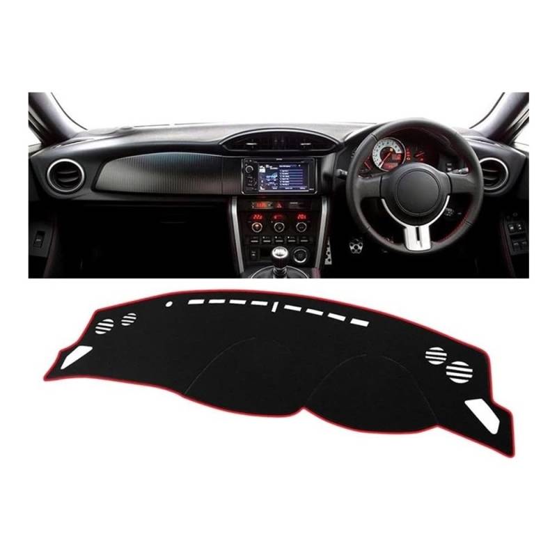 Armaturenbrettabdeckung Für 86 GT86 ZN6 Für Scion FRS Für Subaru BRZ 2012-2020 Auto Dashboard Abdeckung Nicht-slip Matte Pads(A RHD Red Side) von Dusibulv