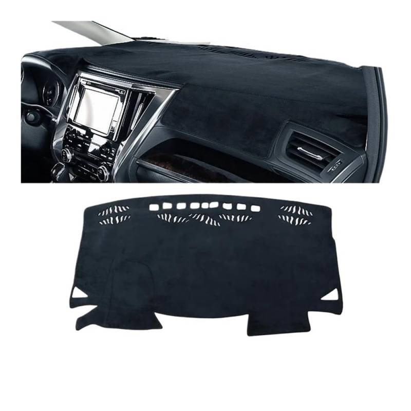 Armaturenbrettabdeckung Für Alphard Für Vellfire 30 AH30 Hybrid 2015-2023 Auto Dashboard Sun Shade Cover Anti-UV-Nicht-Schlupfmatten-Beschützer(Black LHD) von Dusibulv