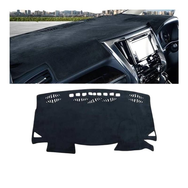 Armaturenbrettabdeckung Für Alphard Für Vellfire 30 AH30 Hybrid 2015-2023 Auto Dashboard Sun Shade Cover Anti-UV-Nicht-Schlupfmatten-Beschützer(Black RHD) von Dusibulv